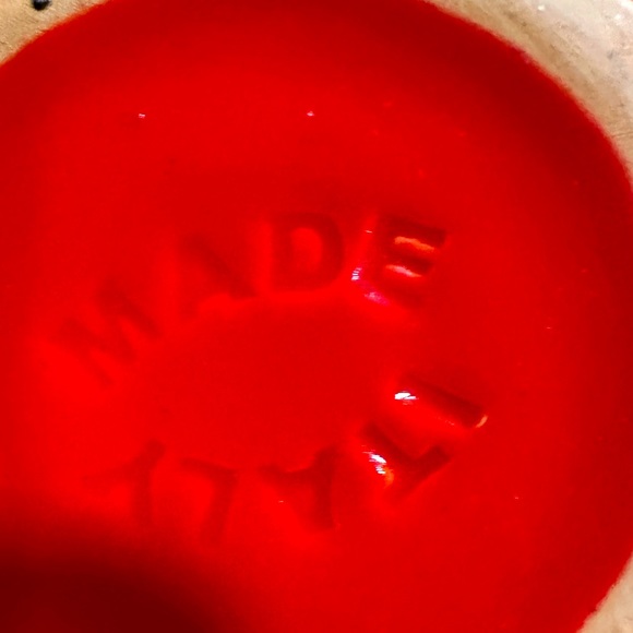 Ceramic Pitcher Jug Made in Italy Red Black Pottery 6" - Picture 6 of 6